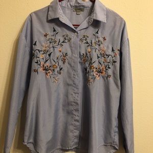 Floral button down shirt